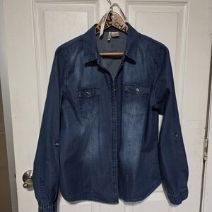 Passport Blue Denim Blouse